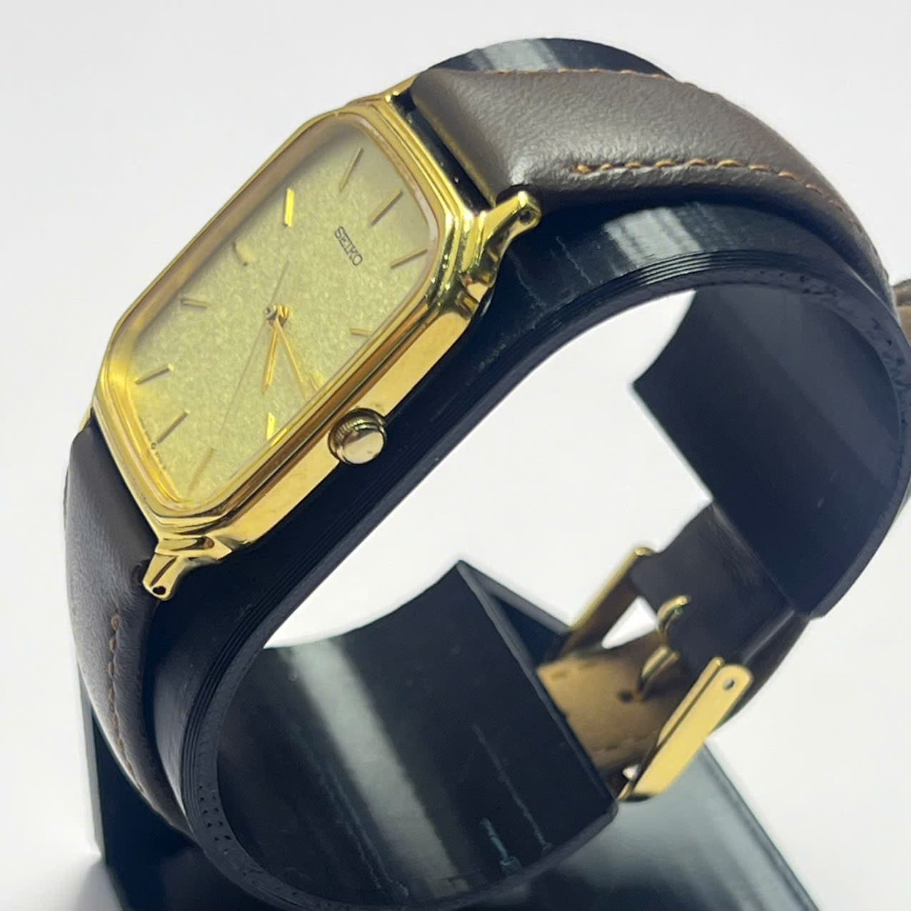Đồng hồ Seiko quartz 5P31-5D88 nhật bản, mặt vuông tank cổ điển, đồng hồ nam nữ vintage thanh lịch